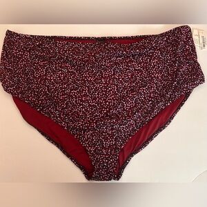 New Women's Amazon Essentials Classic Bikini Swimsuit Bottom Size 6X Leopard